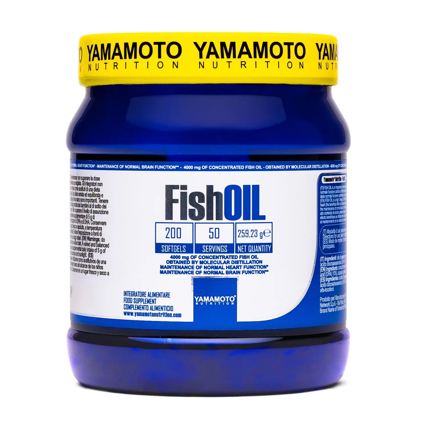 Fish OIL Molecular distillation 200 softgels YAMAMOTO