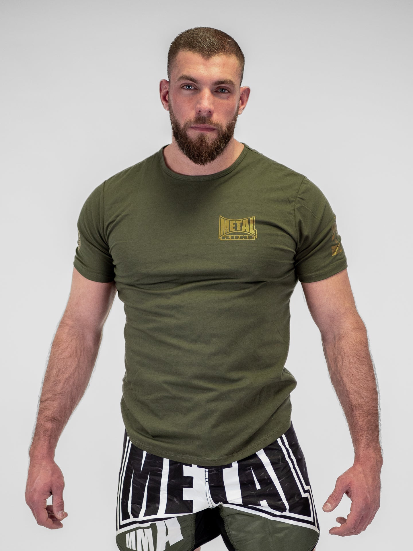 T-Shirt Metal Boxe Vintage Militärstil