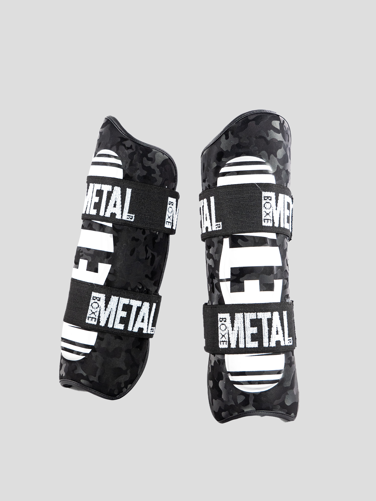 Metal Boxe Mirror Shin Guards