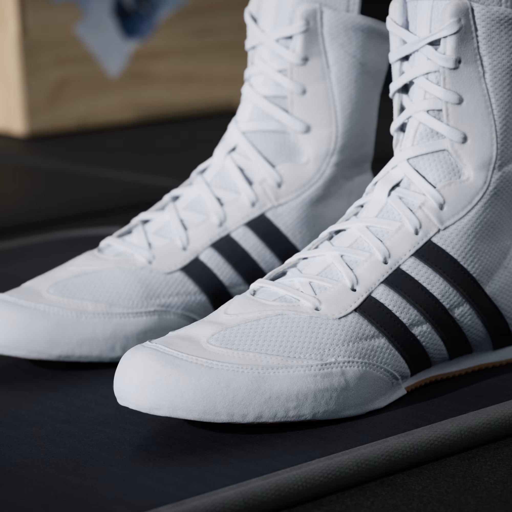 Adidas Box Hog 2 White Boxing Shoes