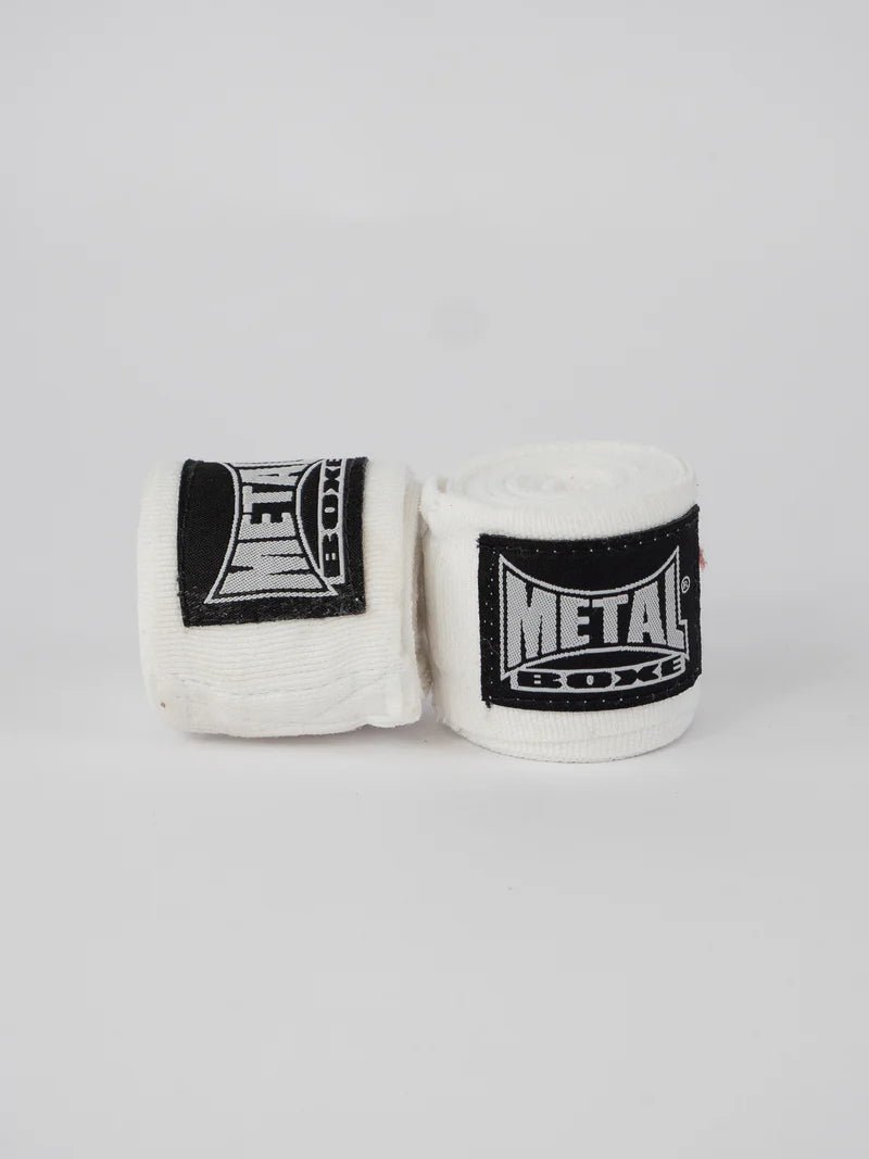 Bandaje de box Metal Boxe 2,5 metri culoare albă