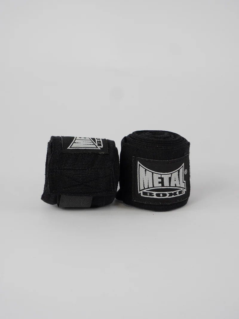 Bandaje de protecție pentru încheietura mâinii de box metal 2,5 metri, culoare neagră