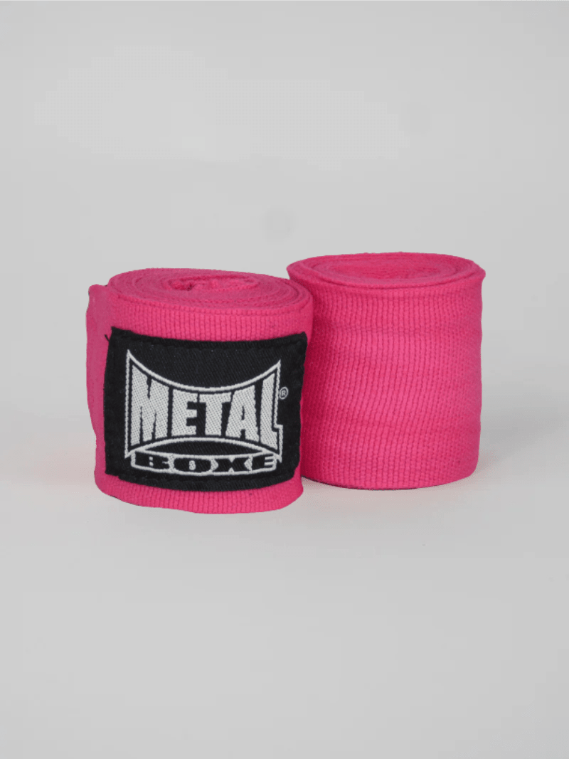 Bandagens de boxe Metal Boxe 2,5 metros rosa