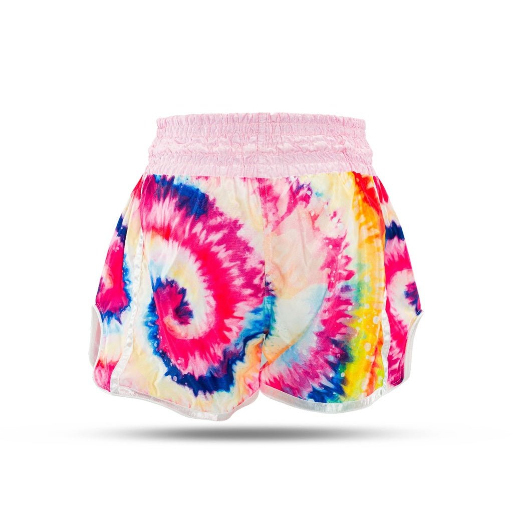 Pantaloncini Muay Thai Bambina Ragazza Booster Swirl - Rosa - Fight Club Store