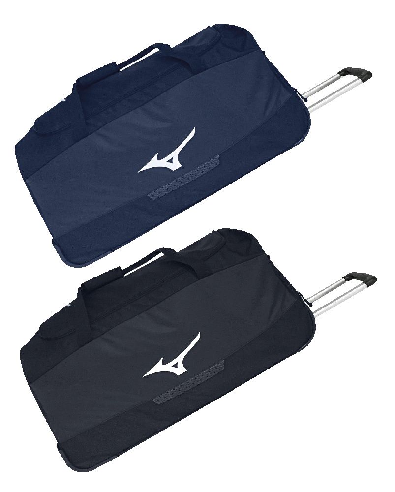 Ruime Mizuno Trolley tas met wielen en versterkt handvat voor sport en reizen