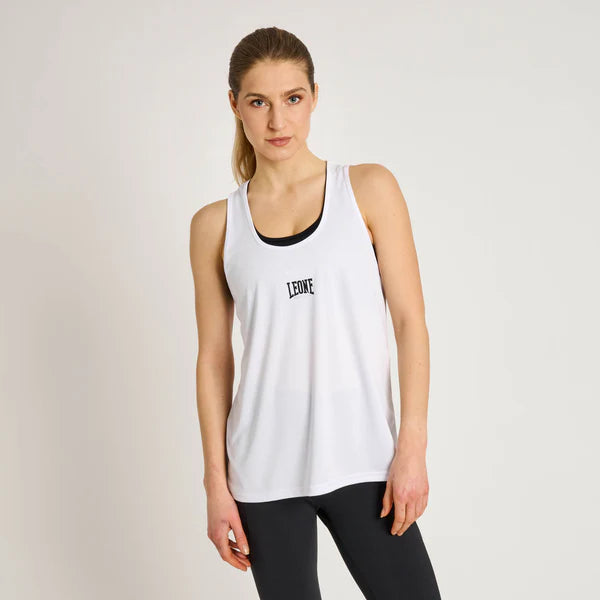 Camiseta sin mangas para mujer con logo Leone