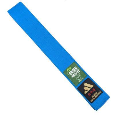 Cinturón de Karate Adidas Elite WKF con Kanji – Rojo o Azul – Algodón