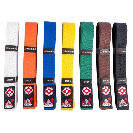 Cinto profissional de algodão Kyokushin Fujimae disponível em vários tamanhos e cores