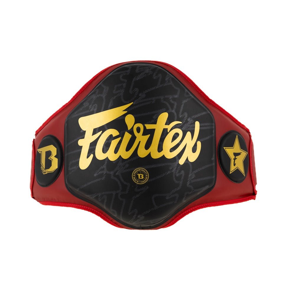 Rode FXB Fairtex riem van synthetisch leer voor vechtsporten