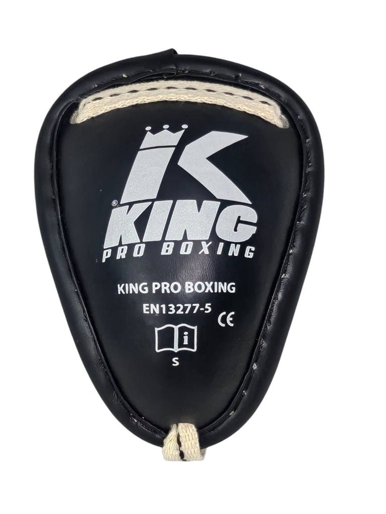 Coque professionnelle en métal KPB recouverte de cuir synthétique noir pour les sports de combat