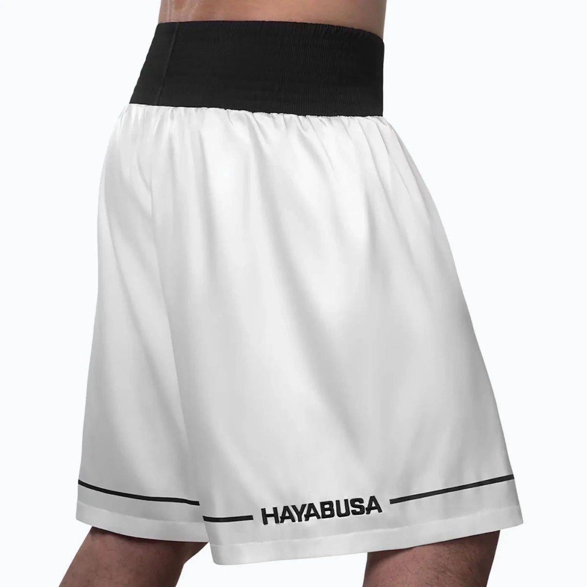 Hayabusa witte boksshort met borduursel op de achterkant