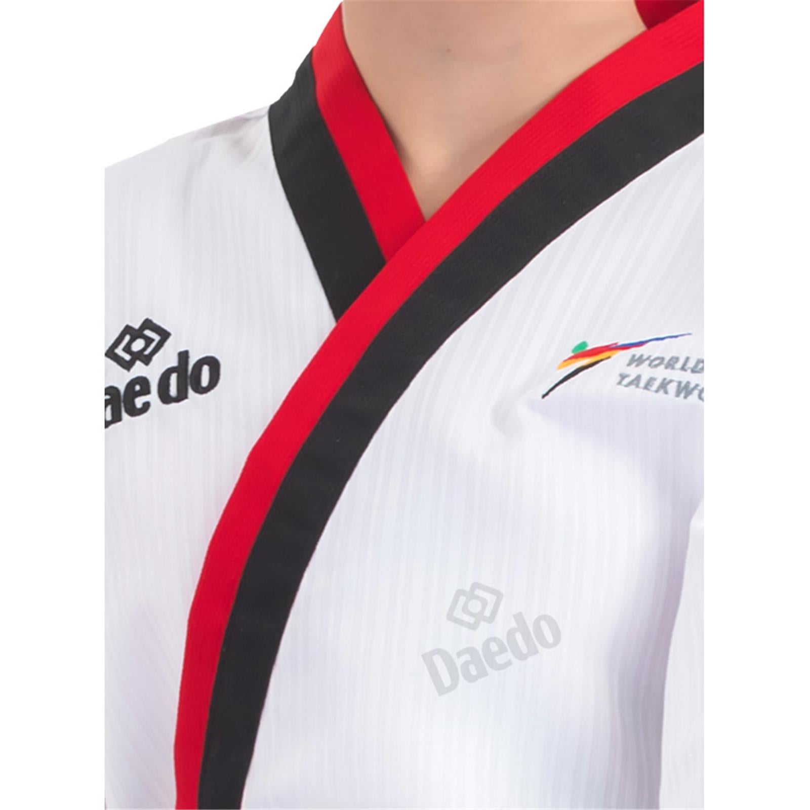 Dobok Poom Women's White-Red Daedo WT