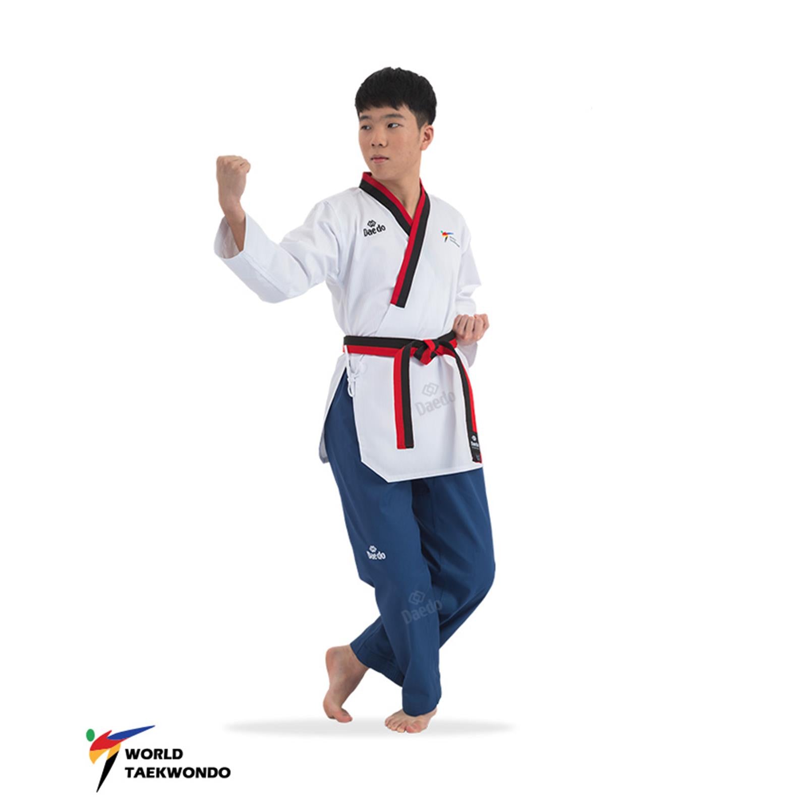 Dobok Poom Men's White-Blue Daedo Approved WT