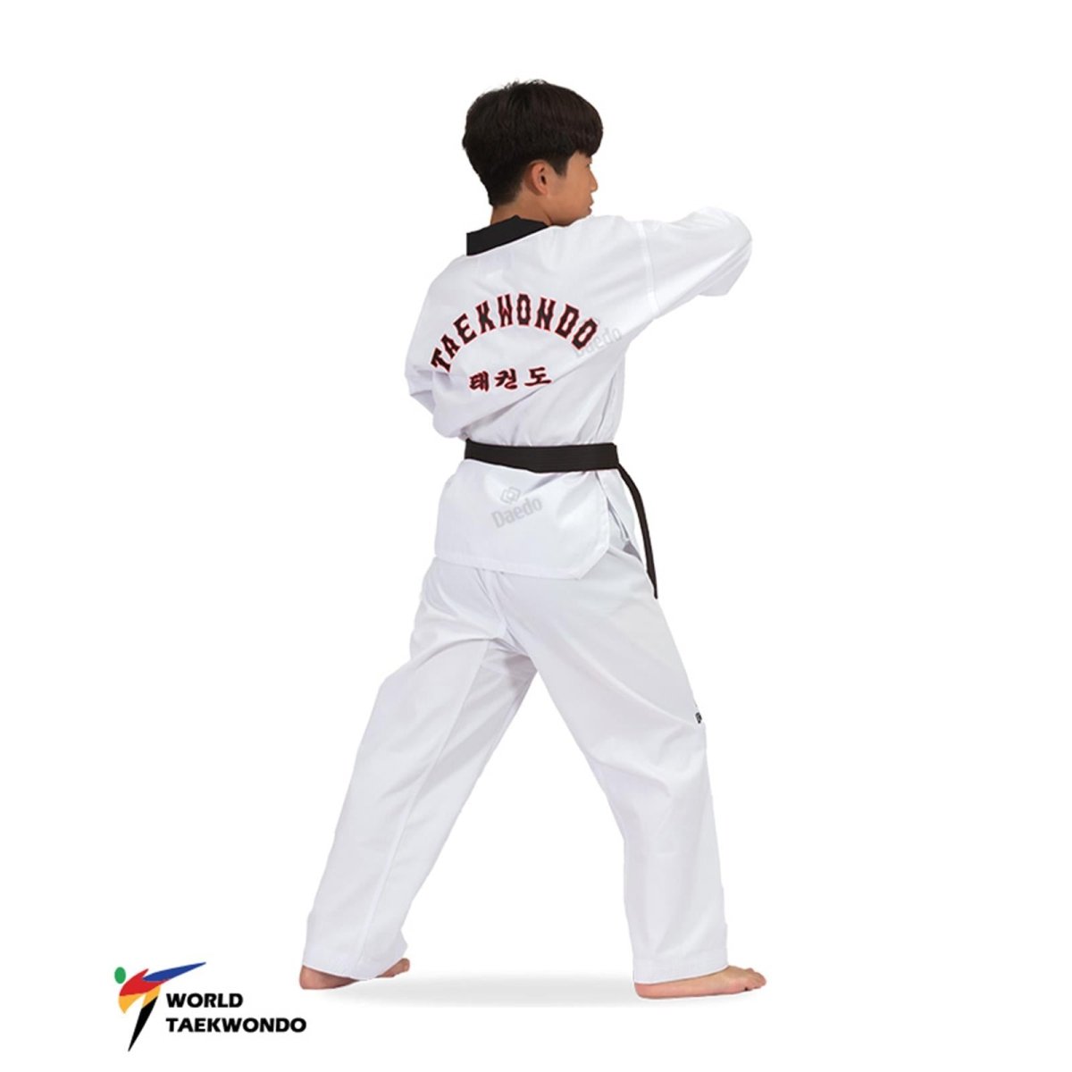 Dobok Taekwondo DAEDO Collo Nero Stampa Retro - Fight Club Store