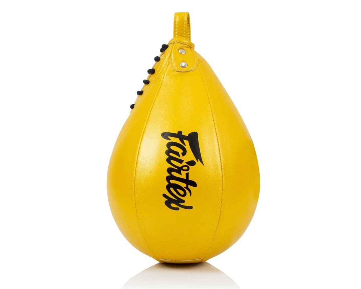 Fairtex SB2 boxing pear in gold microfibre for speed