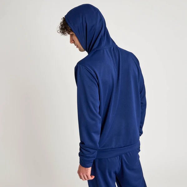 Leone1947 Logo Lightweight retro technical sweatshirt with hood and dark blue central logo