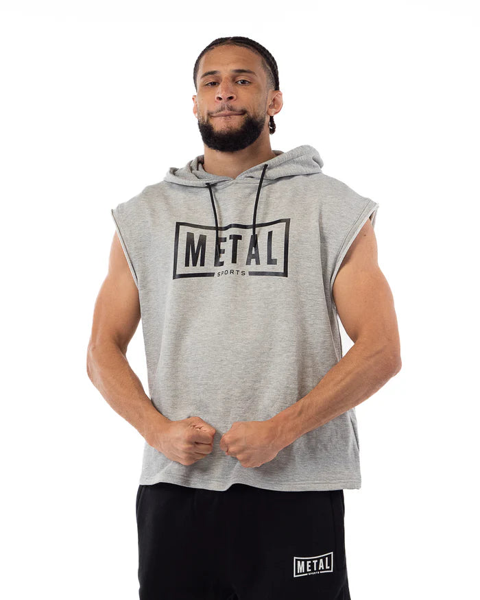Metal Boxe ärmelloser Kapuzenpullover – Lockerer Schnitt