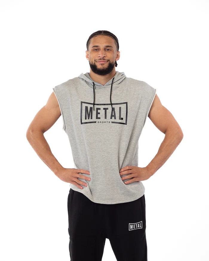 Metal Boxe ärmelloser Kapuzenpullover – Lockerer Schnitt