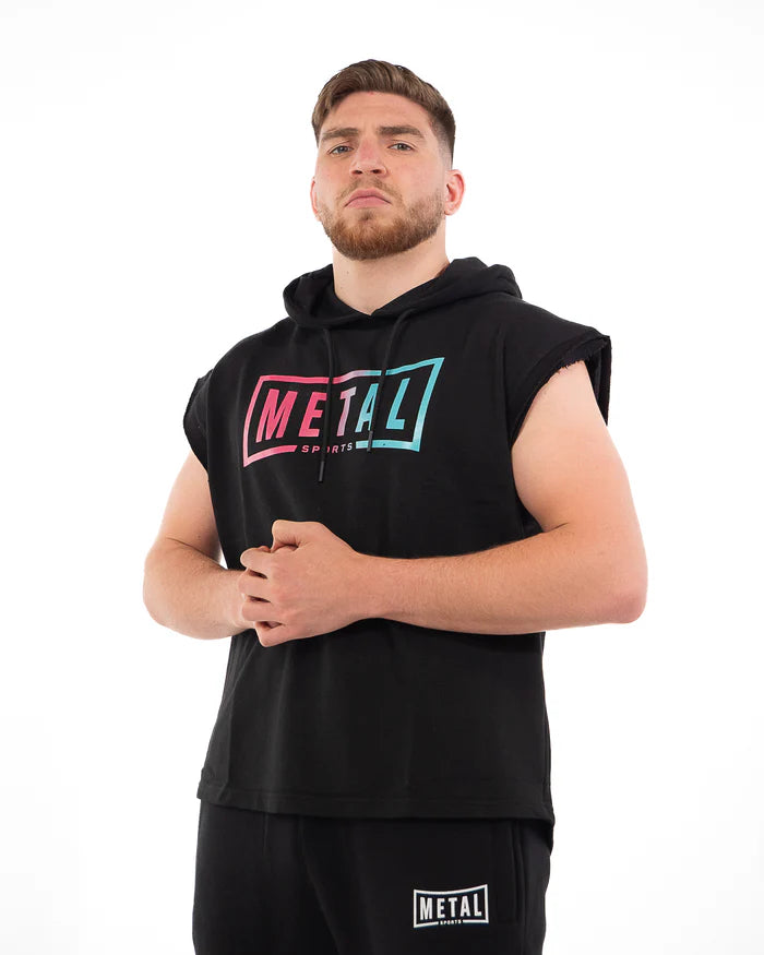 Metal Boxe ärmelloser Kapuzenpullover – Lockerer Schnitt