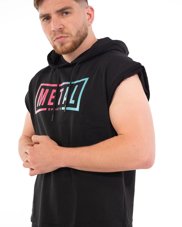 Metal Boxe ärmelloser Kapuzenpullover – Lockerer Schnitt