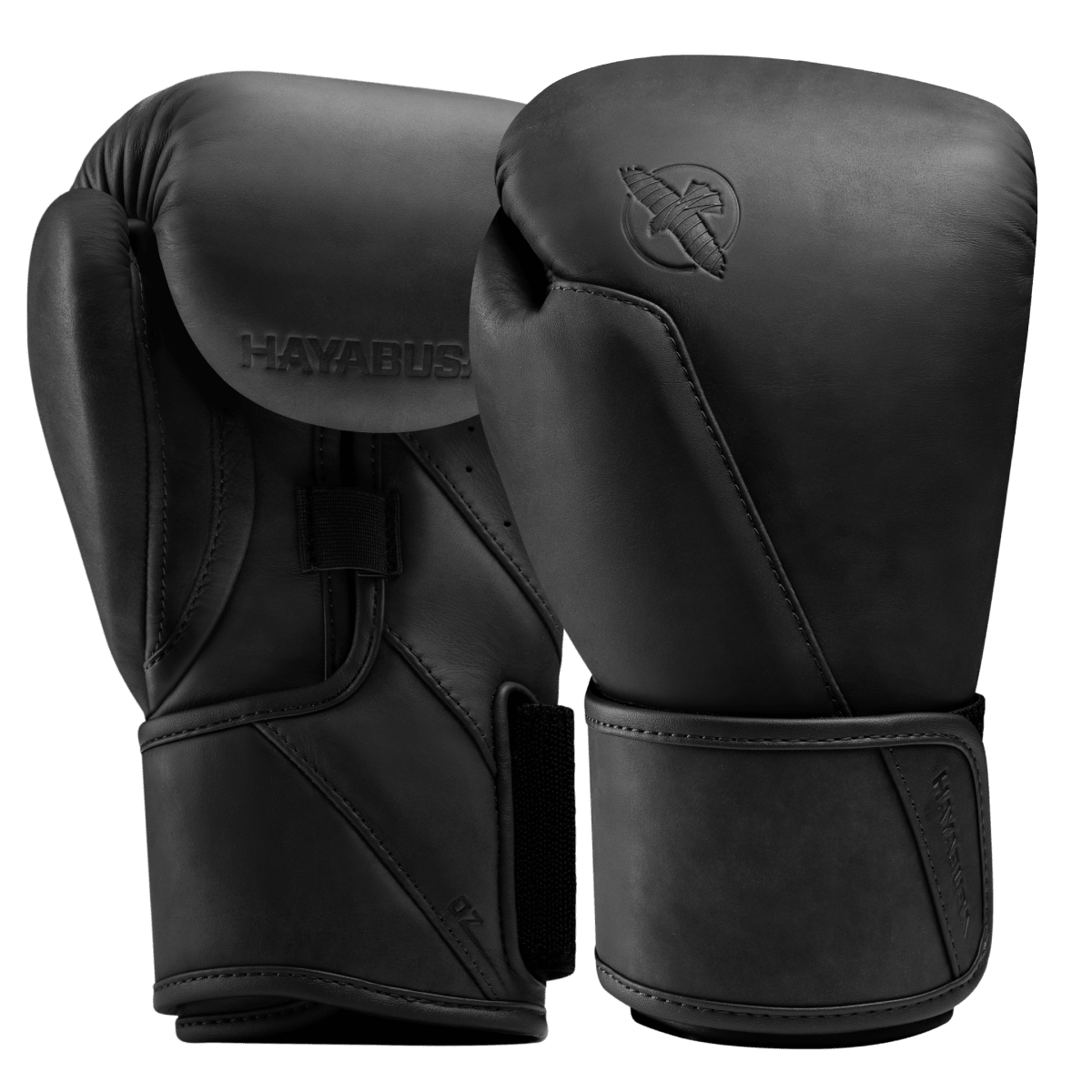 Paire de gants de boxe Hayabusa T360 en cuir pleine fleur noir, conception professionnelle pour sac de sparring et de boxe