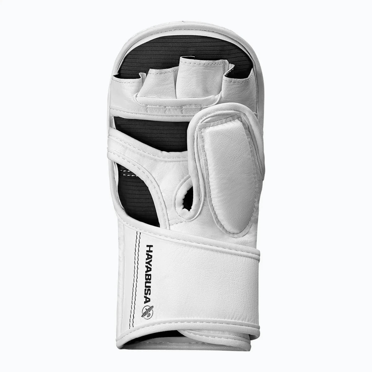 Tampilan internal telapak tangan ergonomis sarung tangan T3 Hybrid putih untuk pegangan yang aman dan anti-selip.