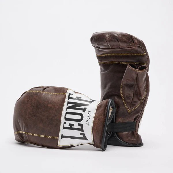 Leone Il Mexicano brown punch bag gloves in cowhide for boxing training