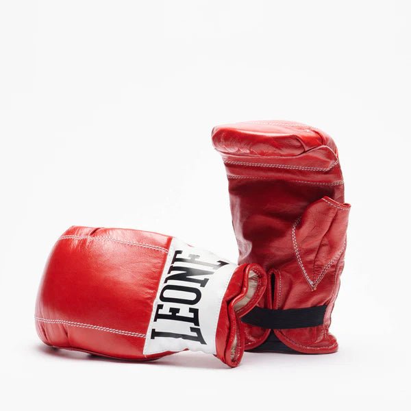 Pair of professional red Il Messicano bag gloves made in Italy