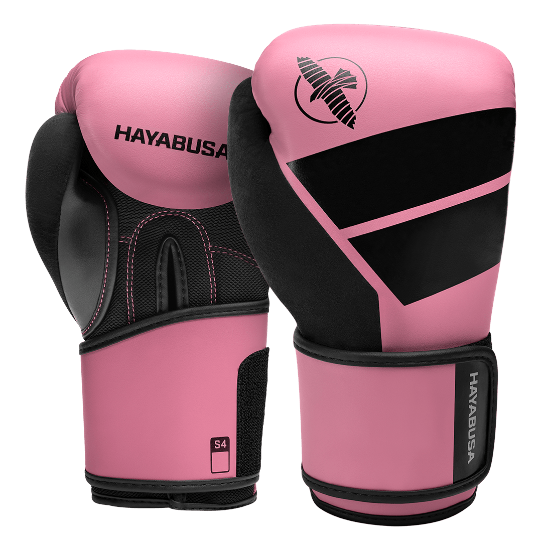 Ett par rosa Hayabusa S4 boxningshandskar för tjejer