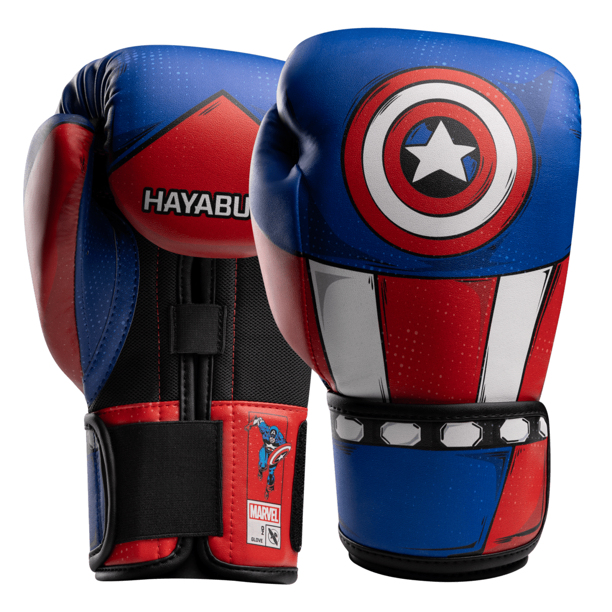 Paire de gants de boxe Hayabusa Marvel Classic Captain America Rouge Blanc et Bleu