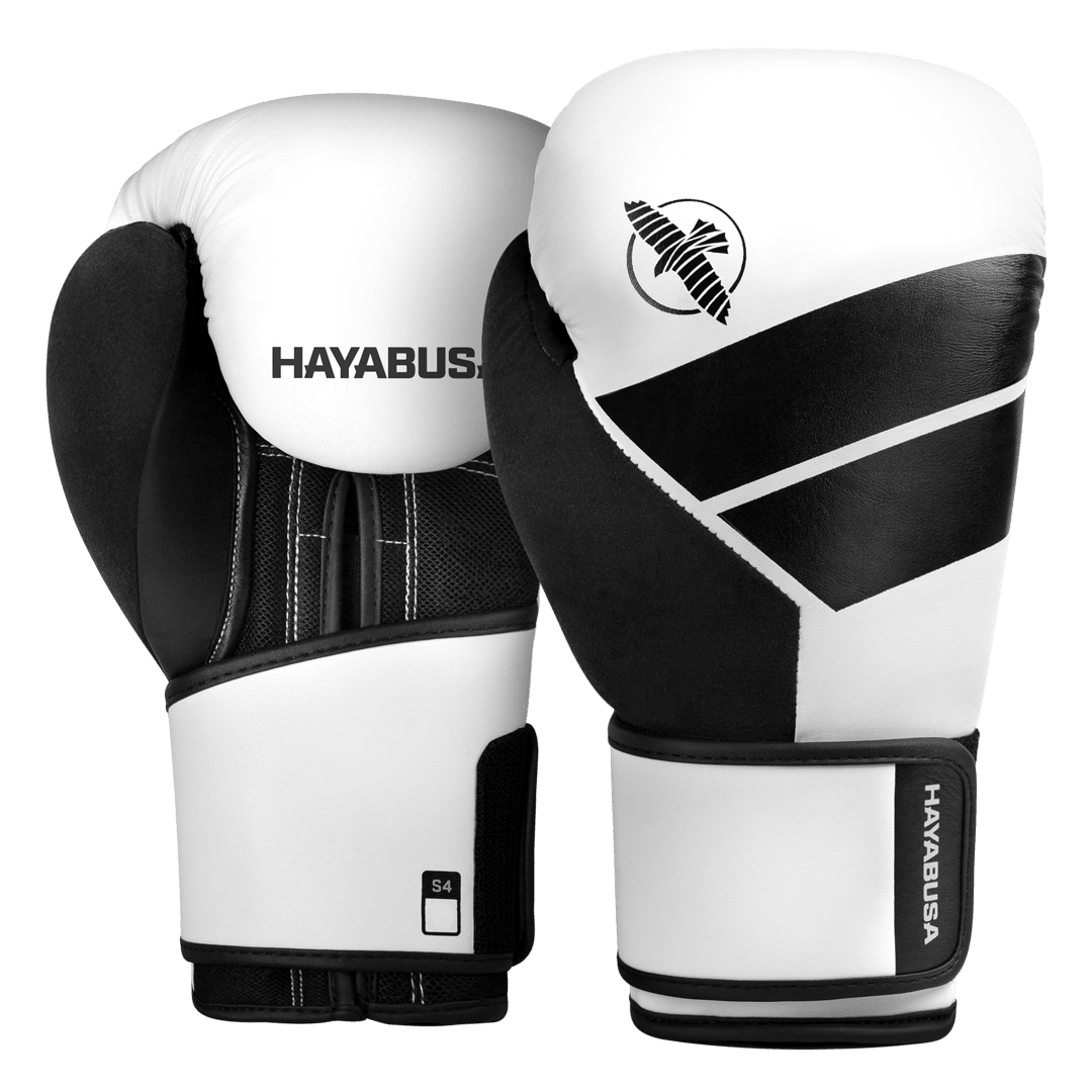 Paire de gants de boxe Hayabusa S4 blancs vue d'ensemble