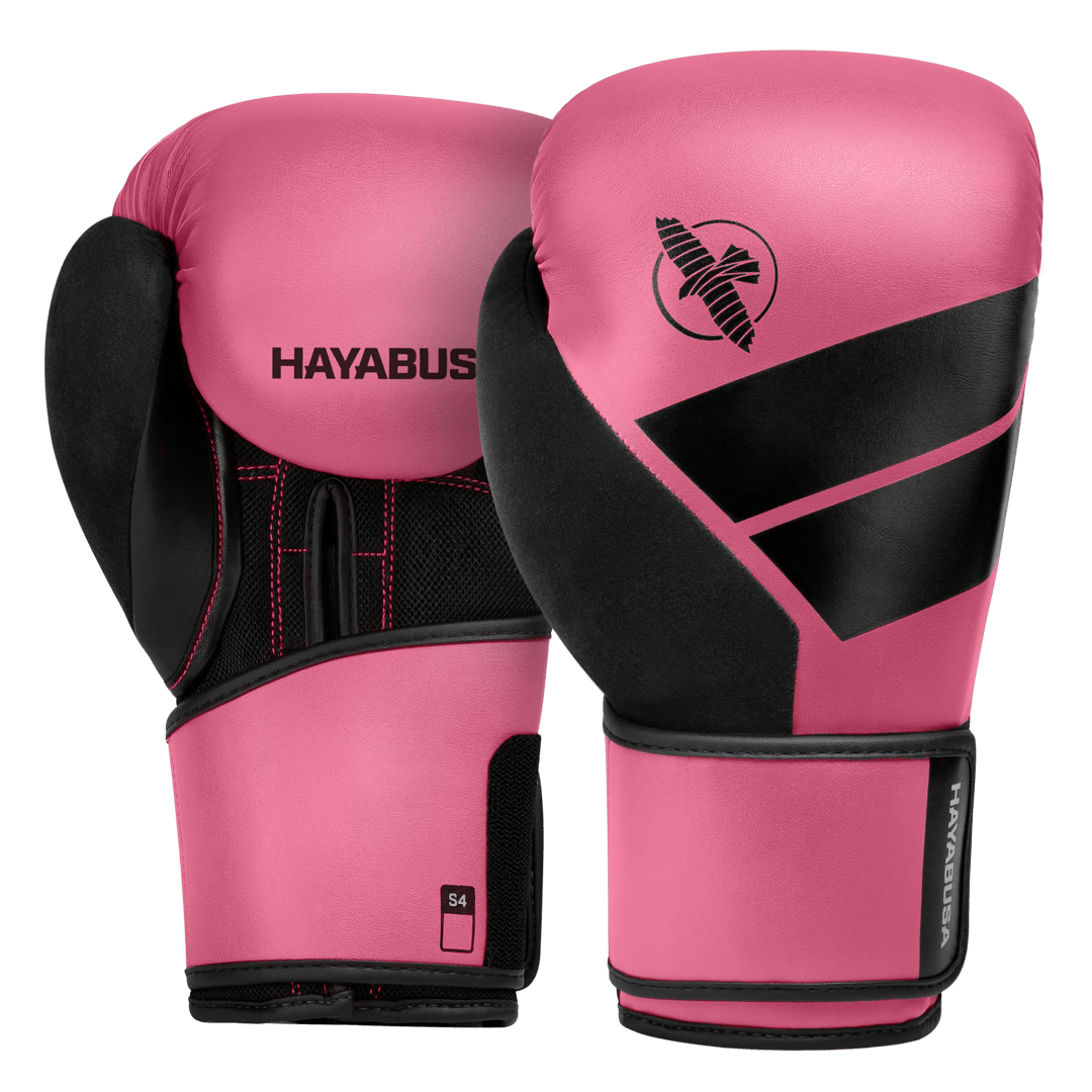 Par de luvas Hayabusa S4 rosa com design ergonômico