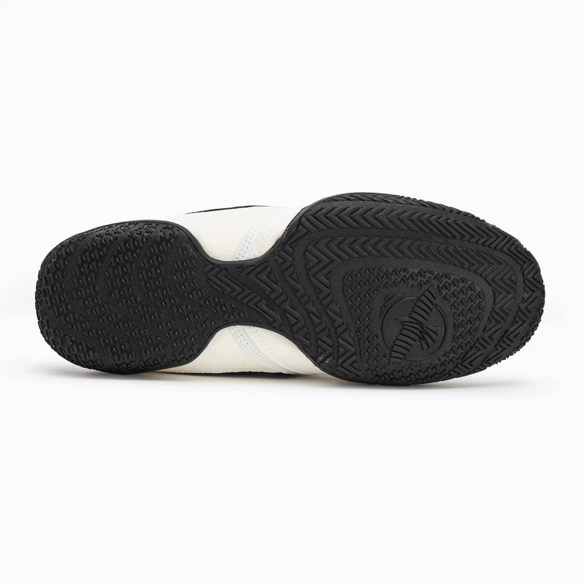 Reinforced ankle protection Hayabusa Pro white boxing shoes.