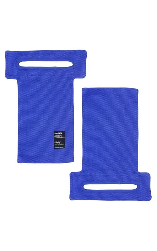 Vooraanzicht van de Judo Grip Trainer met lus Moskito kort 40 cm blauw