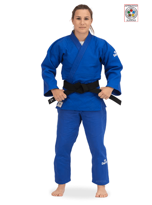 Blue Daedo Judogi IJF godkänd för internationella judotävlingar