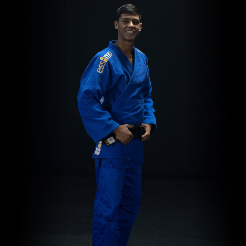 Judogi Essimo Gold APPROVED IJF Blue