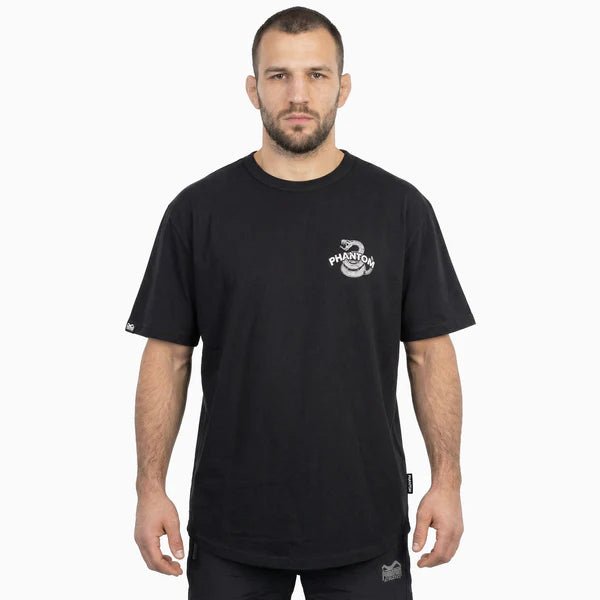 Vedere frontală a tricoului atletic Phantom Don't Tread On Me cu graficul Gadsden Snake
