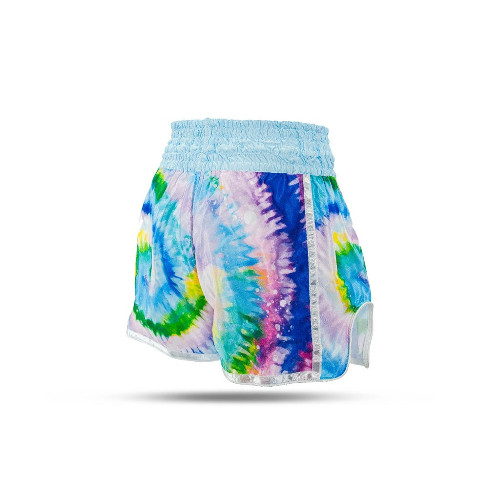 BOOSTER Swing Muay Thai Shorts - Light Blue/White - Sublimated Graphics
