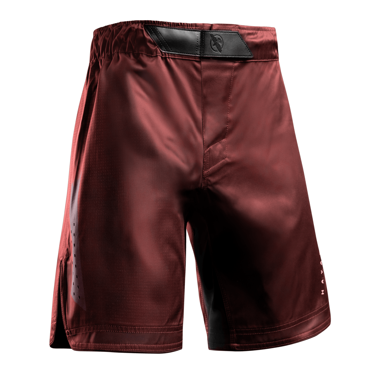 Vooraanzicht van de rode Hayabusa Core Full-Length MMA-short van scheurbestendige stof