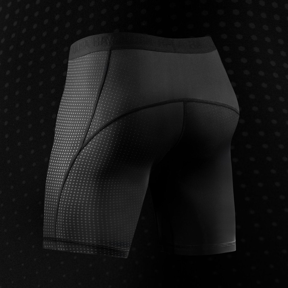 Achteraanzicht van de Hayabusa Core short zwart, 200 GSM technische stof