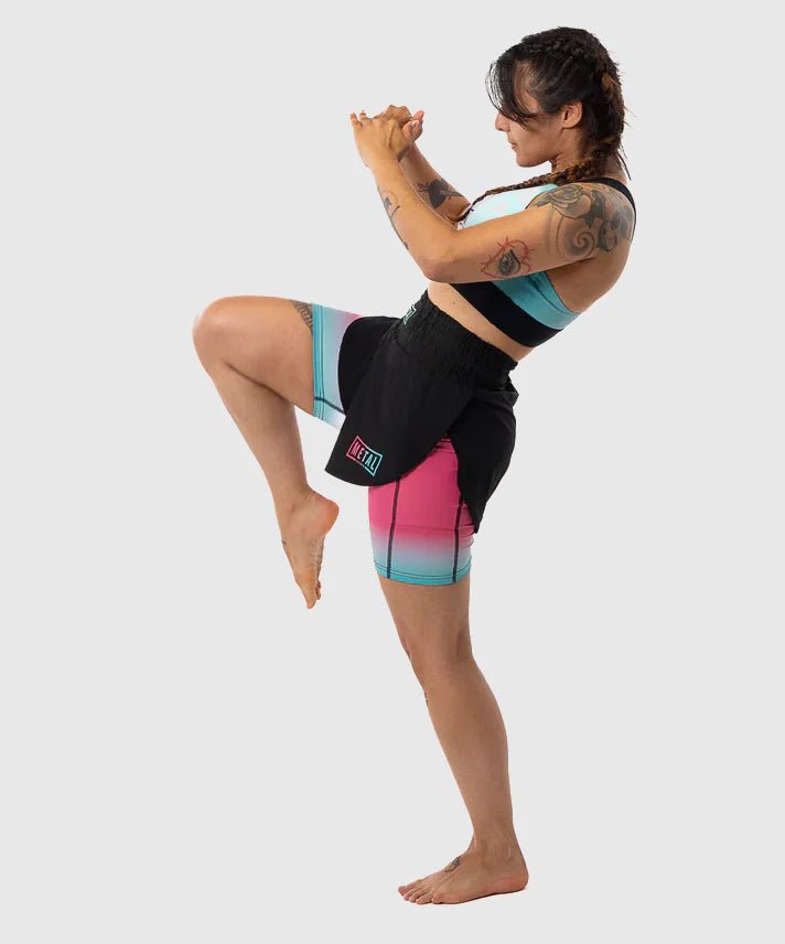 Detail van de interne compressieshort van de Metal Boxe Miami Vibe short.