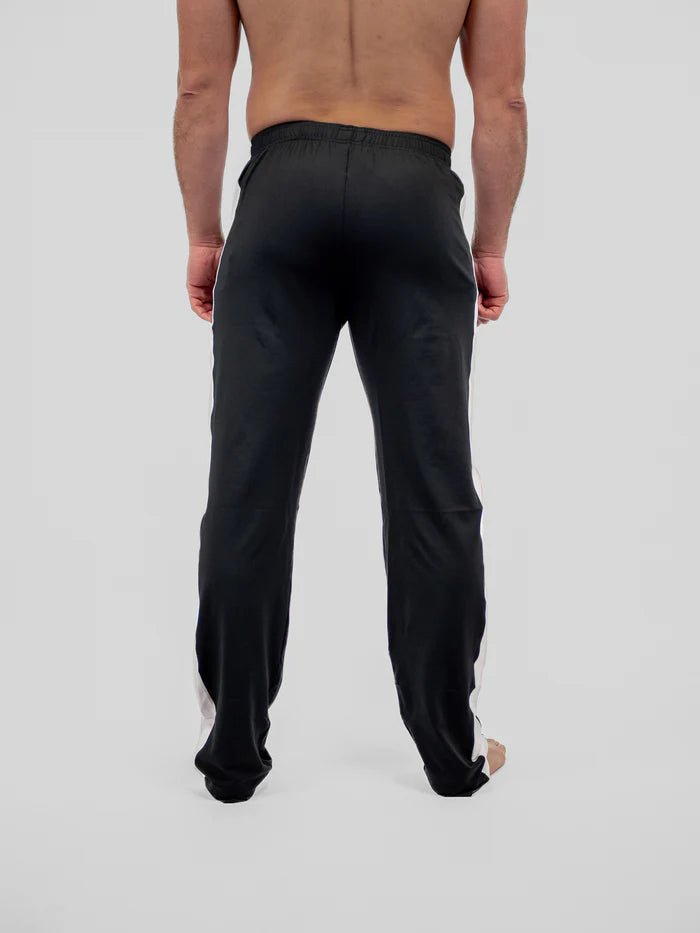 Rear view Savate Metal Boxing pants black white professional fit for ring