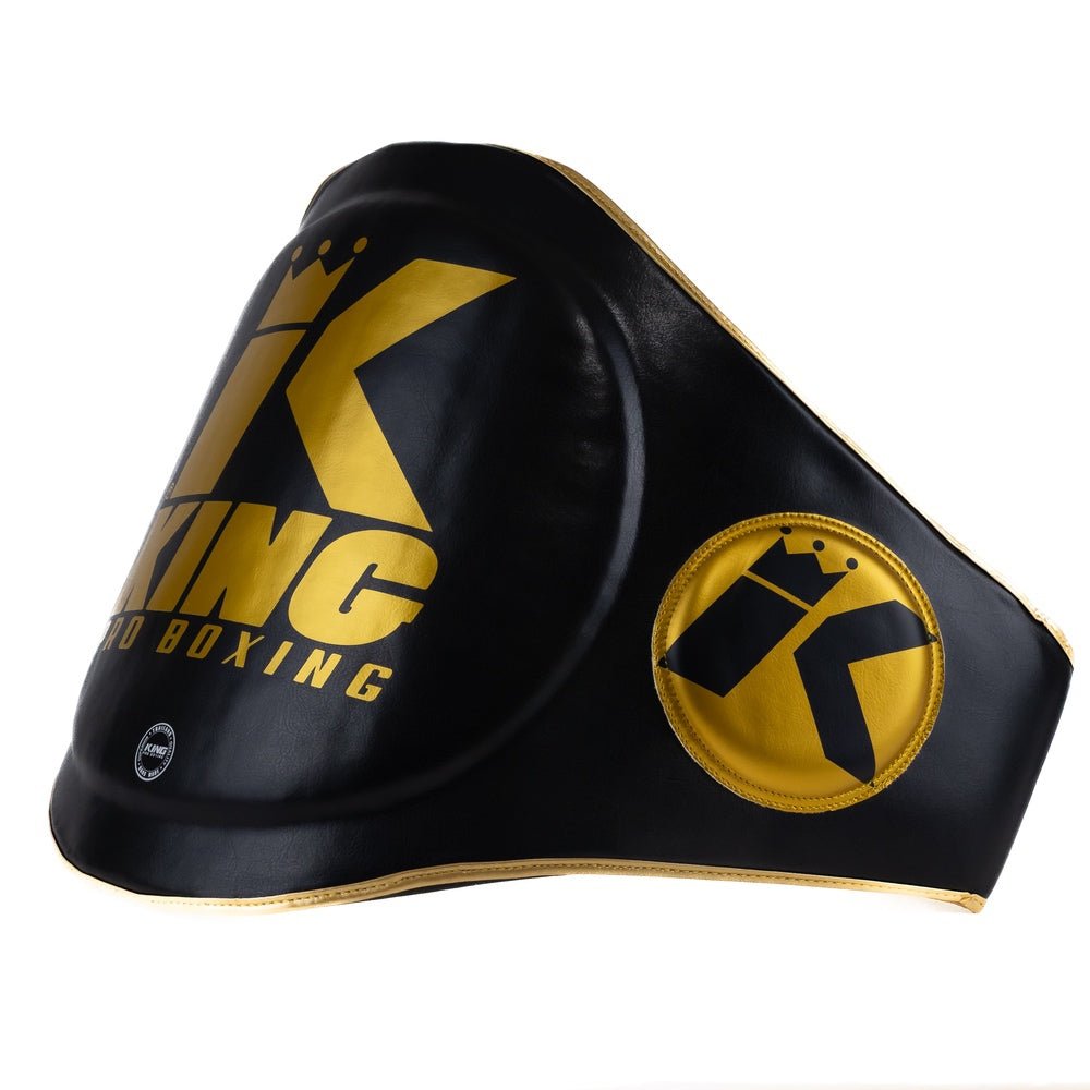 King Pro Boxing black abdominal protection for instructors with reinforced padding on the sides