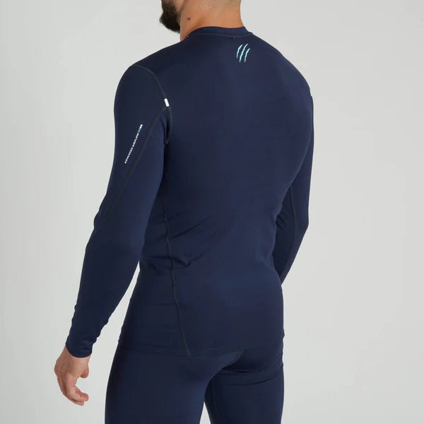 Rear view of the Leone Primal Instinct blue compression shirt