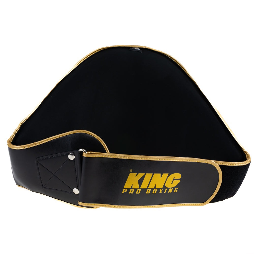 Detail of the closure system and lumbar support of the King Pro Boxing professional belt