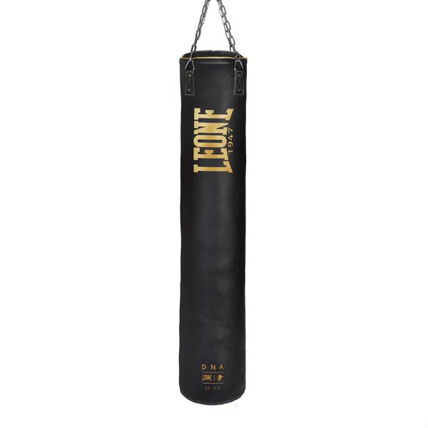 Leone DNA 55kg zwarte boks- en kickbokszak met kettingen inbegrepen