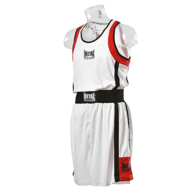 Hlavní pohled zepředu na dětský boxerský set Metal Boxe bílý