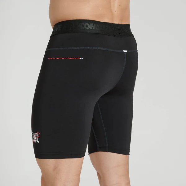 Achteraanzicht van de Leone Primal Instinct zwarte compressieshort