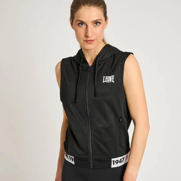 Leone Camiseta de mujer con capucha a rayas 47