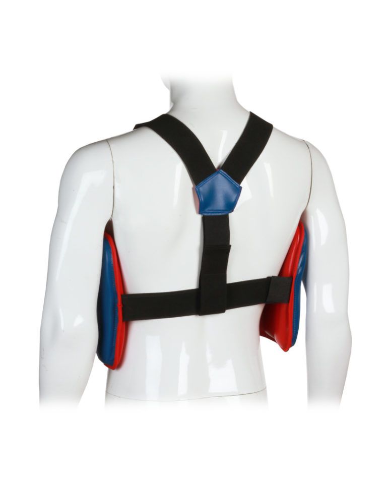 corpetto kick boxing muay thai top ring reversibile rosso blu